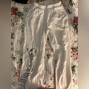 rolling stones white sweatpants casual retro throwback rocknroll xxs